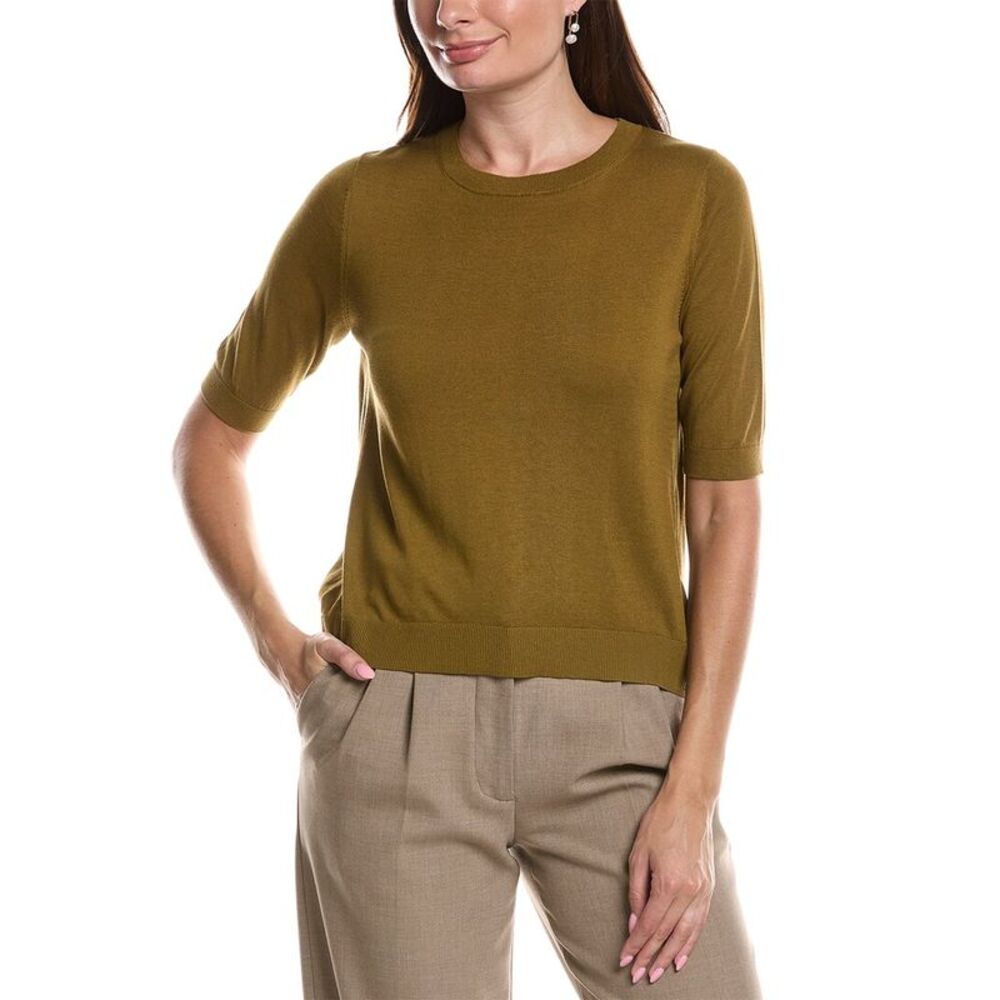 Max Mara Womens  Musette Silk-Blend Sweater, Green